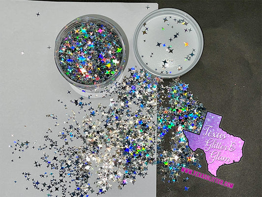 Silver 4-Point Star Mix